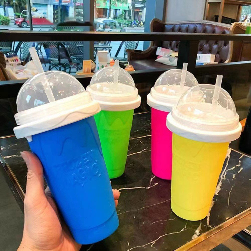 Portable Smoothie Squeeze Cup - Slushie Machine Vending ulasan dan harga