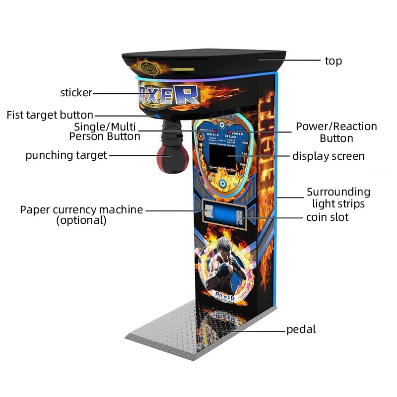 Custom Coin Operated Boxing Pu - Arcade Game Coin ulasan dan harga